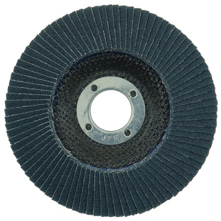 Weiler 4-1/2" Tiger Paw Abrasive Flap Disc, Angled (TY29), 60Z, 7/8" 51120